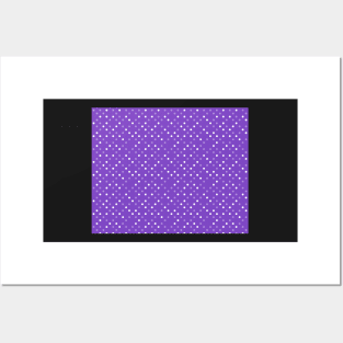 Purple White Polka Dots Cute Pattern Posters and Art